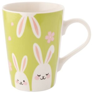 Altom Porcelánový hrnček Biele králiky 420 ml