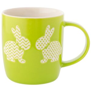 Altom Porcelánový hrnček Králiky, 360 ml, zelený