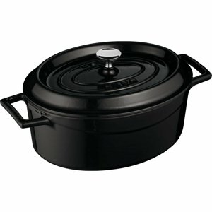 LAVA Metal Liatinový oválny hrniec čierna, 4,8 l, pr. 29 cm