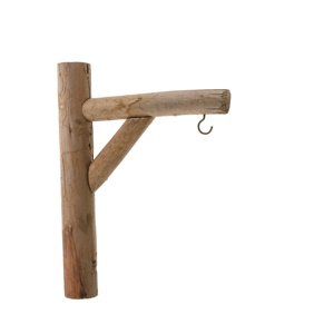 Drevený nástenný háčik hnedý, 30 cm