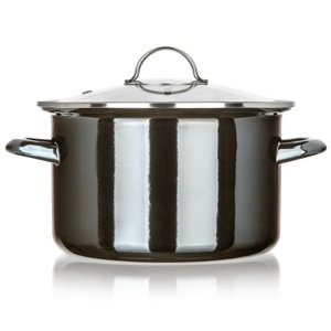 Banquet Smaltovaný hrniec METALLIC Black 24 cm,3,7 l, s pokrievkou, 24 cm