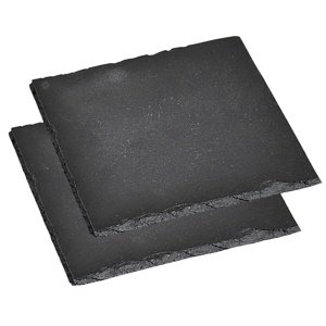 Kesper 38109 Sada servírovacích podnosov bridlica 2 ks, 20 x 20 cm
