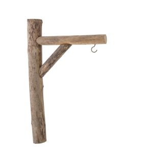 Drevený nástenný háčik hnedý, 40 cm