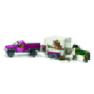 Schleich Pick-up s prívesom a koňom