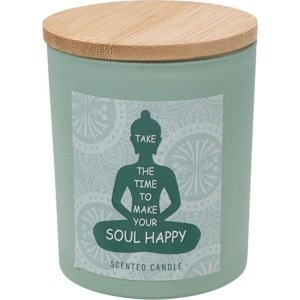 Vonná sviečka Soul Happy, vôňa lúčny vánok, 7 x 8,5 cm, 300 g, farba zelená