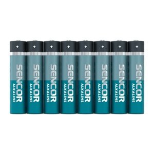 Alkalická batéria Sencor SBA LR03 AAA, 8 ks