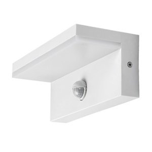 Rabalux 77116 vonkajšie nástenné LED svietidlo Zaragoza, so senzorom, 9W, IP54, biela