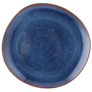 Altom Keramický plytký tanier Reactive Navy Blue25,5 cm
