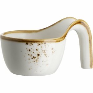 Mäser Gurmánska miska Pintar White hnedé bodky 12,5 x 9 cm, L