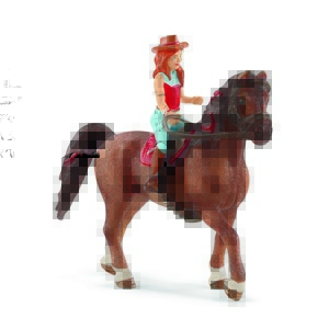 Schleich 42411 jazdkyňa na koni Hannah & Cayenne