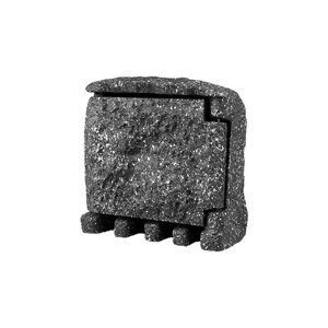 PANLUX PN42000001 Záhradná rozbočka Stone 4Z 4 zásuvky, sivá