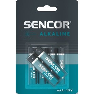Alkalická batéria Sencor SBA LR03 AAA, 4 + 2 ks