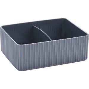 Kozmetický organizér Stripe sivý, 16 x 12 cm