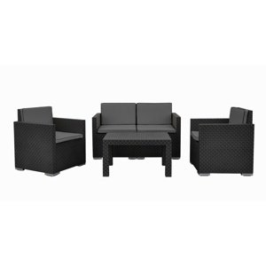 Záhradný set Rattan, 4 ks, antracit