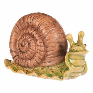 Záhradná dekorácia Slimák svetlohnedý, 16 x 7 x 10cm, keramika