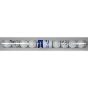 Sada vianočných ozdôb Tube 10 ks, pr. 6 cm
