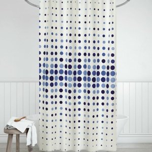 Bellatex Sprchový záves Bodky modrá, 180 x 200 cm