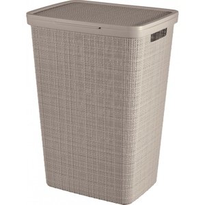 Curver Koš na špinavé prádlo Jute 58 l, taupe