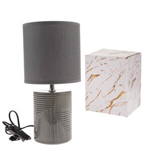 Keramická stolná lampa Matrix 33 cm, šedá