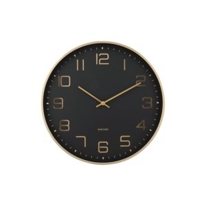 Karlsson 5973BK dizajnové nástenné hodiny čierne,priemer 40 cm