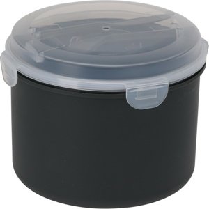 EH Obedový box s dresingom a príborom, čierny