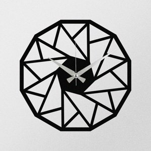 Nástenné hodiny Triangle S007 Black , 48 x 48 cm