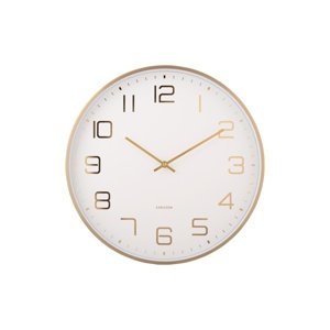 Karlsson 5973WH dizajnové nástenné hodiny biele,priemer 40 cm