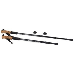 Nordic walking palice s korkovou rukoväťou, čierne