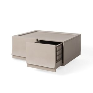 Modulárny úložný box Wave twin Wood bez koliesok 54,6 x 43,4 x 22 cm, široký - 2 zásuvky