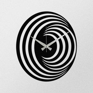 Nástenné hodiny Circles S017 Black , 48 x 48 cm