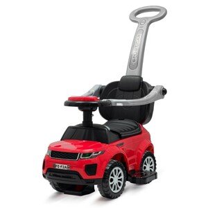 Detské hopsadlo na hranie Baby Mix s vodiacoutyčou SUV 3v1 Prime, červené