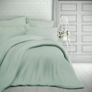 Kvalitex Saténové povlečení Stripe olivová , 140 x200 cm, 70 x 90 cm, 140 x 200 cm, 70 x 90 cm