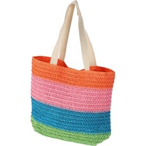 Pruhovaná plážová taška 47 x 15 x 38 cm, oranžová