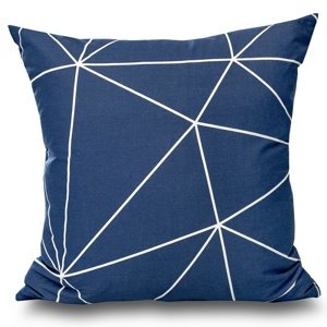 Kvalitex Obal na vankúš Nordic Grid modrý, 50 x 50cm, 50 x 50 cm