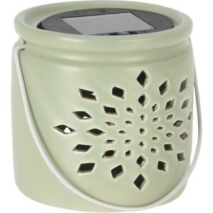 ,Solárny lampáš Darena zelená, 9,2 x 9 x 11 cm, porcelán