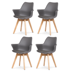 Súprava jedálenských stoličiek CT-771 GREY, 4 ks