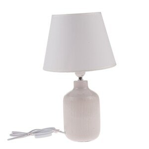 Keramická stolná lampa Alba, 40 cm, svetlo béžová