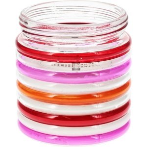 Repelentná sviečka Citronella Stripes, 780 g, 11 v 12 cm, červená