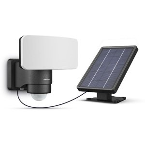 Philips Tylus UltraEfficient Security solárny LEDreflektor, senzor, čierny, 6 W, 1000/50 lm, 5000 K