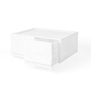 Modulárny úložný box Wave twin Snow bez koliesok  54,6 x 43,4 x 22 cm, široký - 2 zásuvky