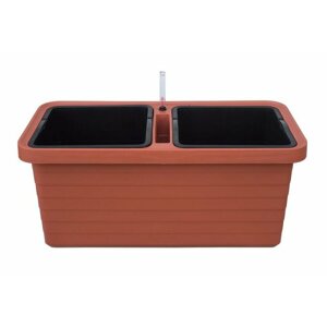 Samozavlažovací truhlík Berberis DUO, terakota, Plastia, 78 cm
