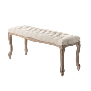 Dekoria Lavička Isacco cream 114 x 38 x 48 cm:, 114 x 38 x 48 cm