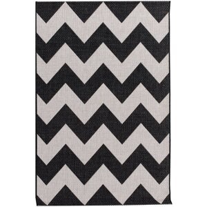 Dekoria Koberec Modern Chevron black/wool 160x230cm, 160 x 230 cm