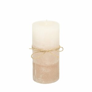 Dekoria Sviečka Silvia 14cm beige, 6,5 x 14 cm